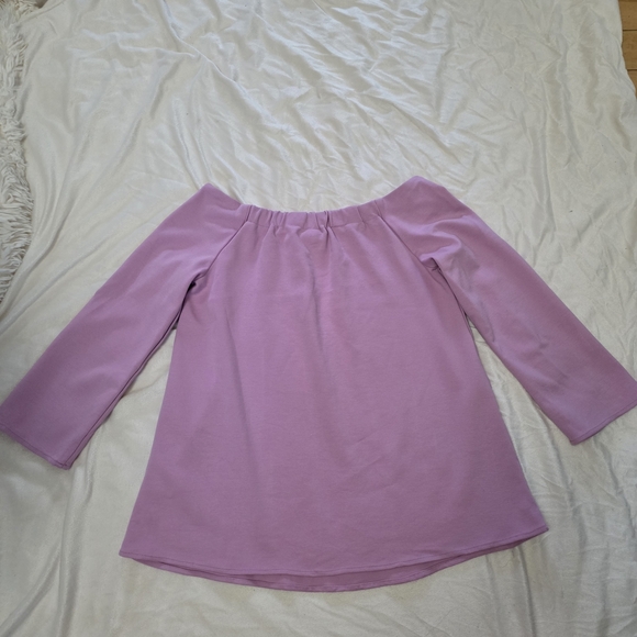 Tuckernuck Lilac Miranda Off the Shoulder Blouse - Picture 6 of 10